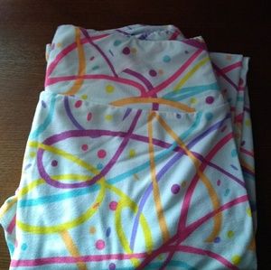 OS EUC Lularoe streamer leggings